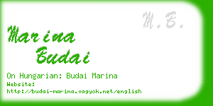 marina budai business card